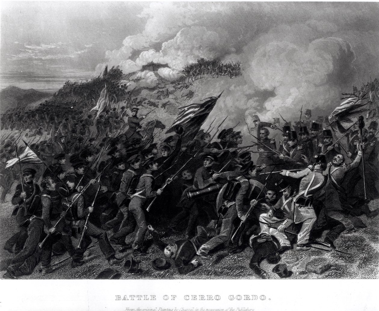 Slaget ved Cerro Gordo, april 1847 af Alonzo Chappel