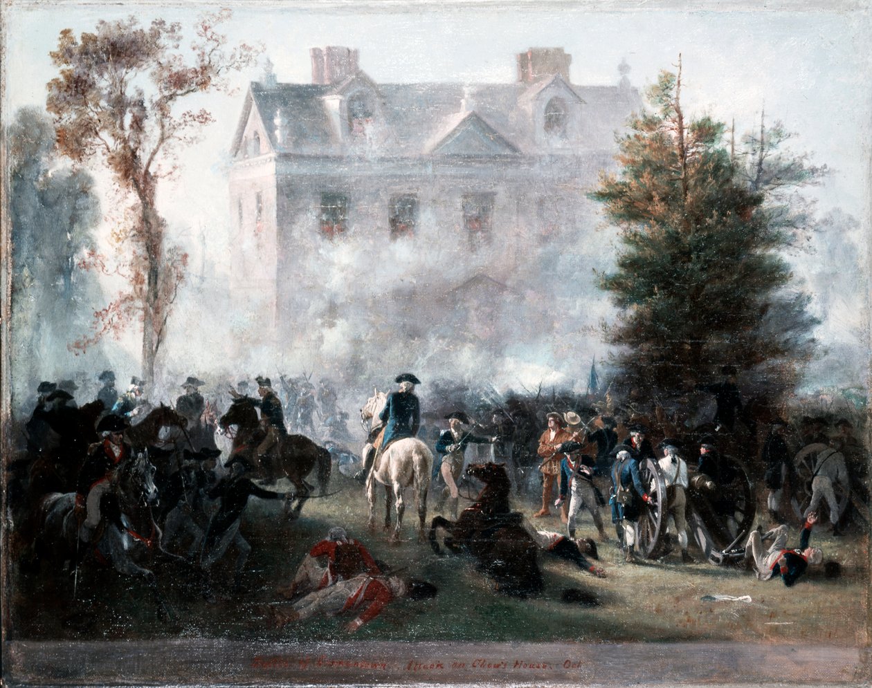 Slaget ved Germantown, Angreb på Judge Chews House, 1860 af Alonzo Chappel