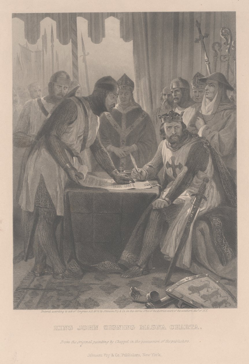 John, konge af England, 1870 af Alonzo Chappel