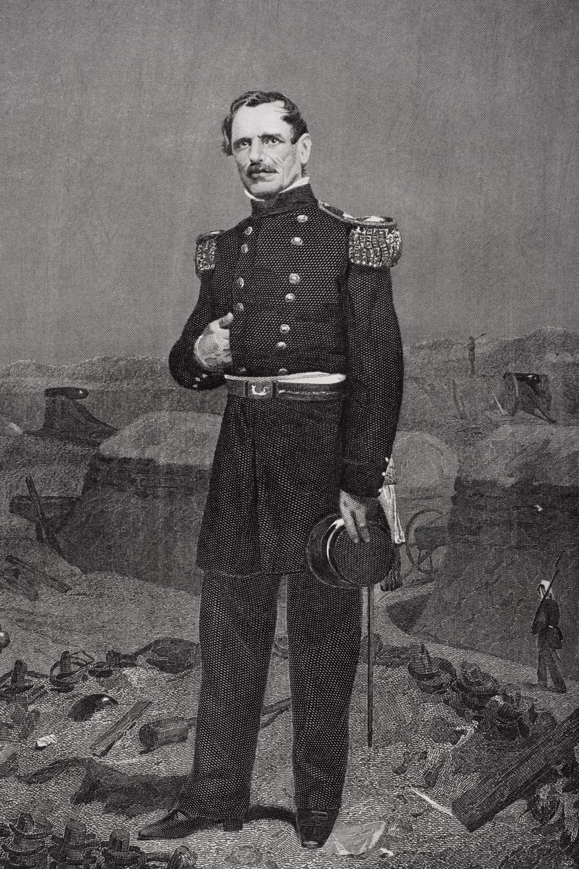 Portræt af general James Shield af Alonzo Chappel