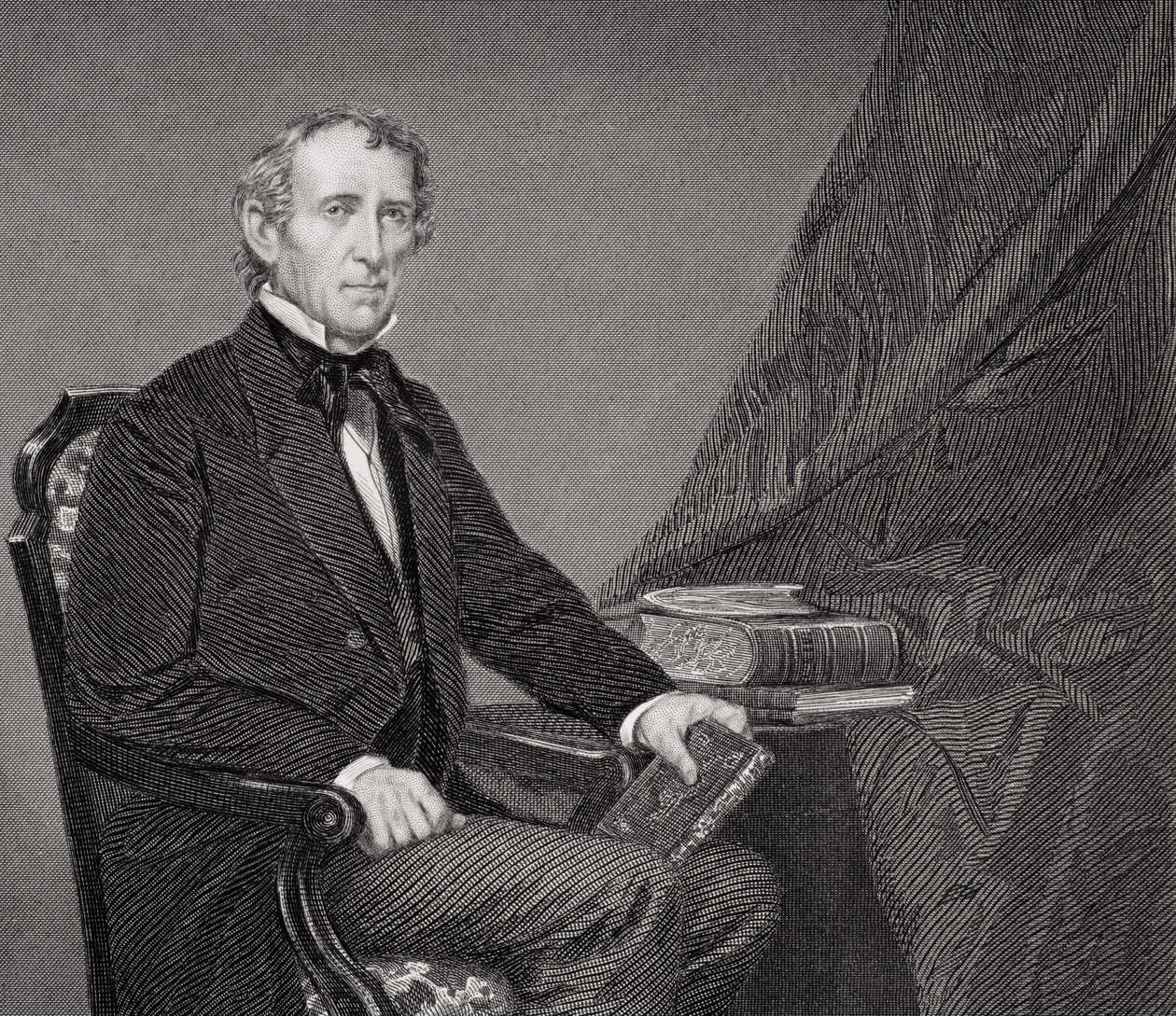 Portræt af John Tyler (1790-1862) (detalje af 254657) af Alonzo Chappel