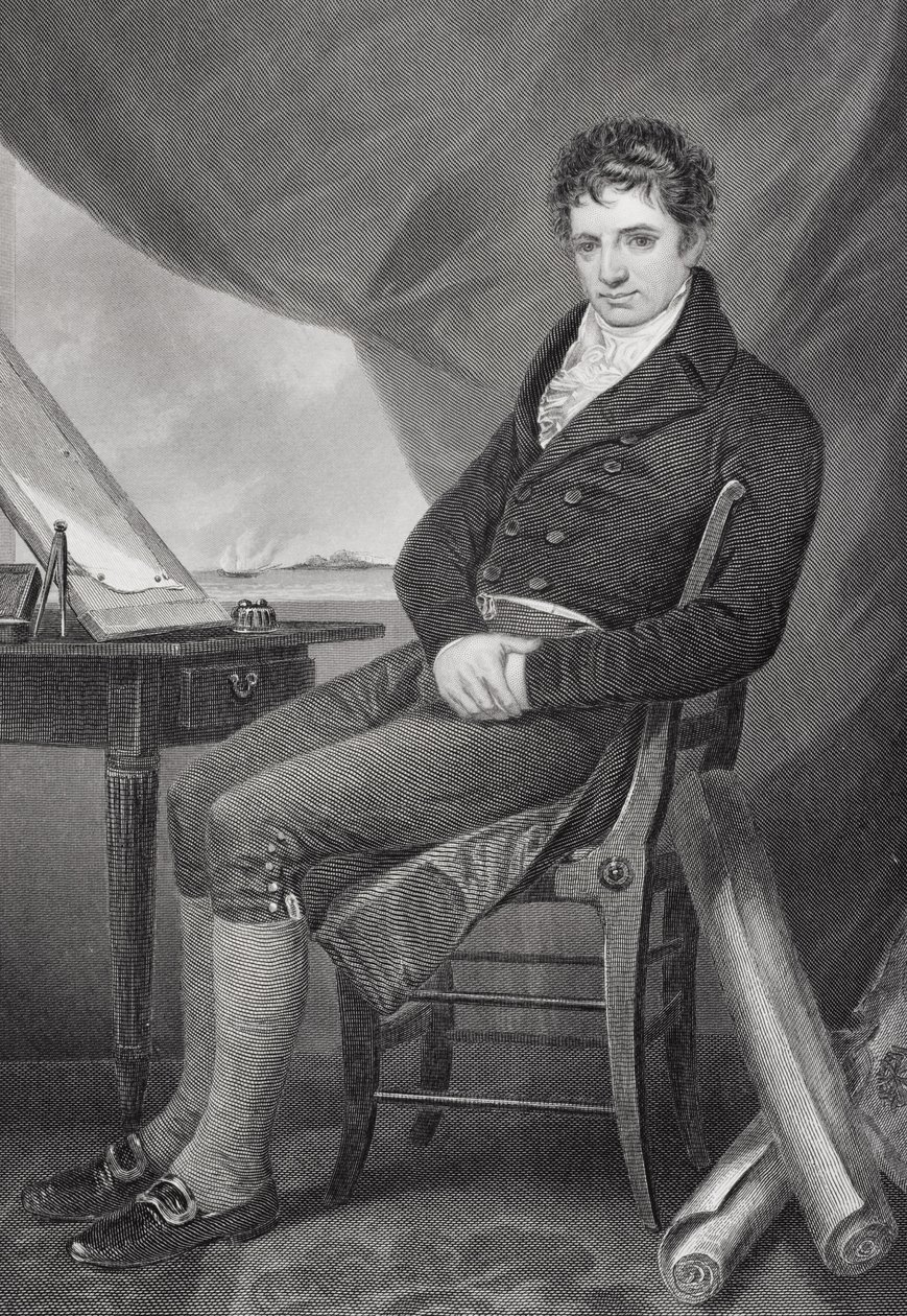 Portræt af Robert Fulton (1765-1815) af Alonzo Chappel