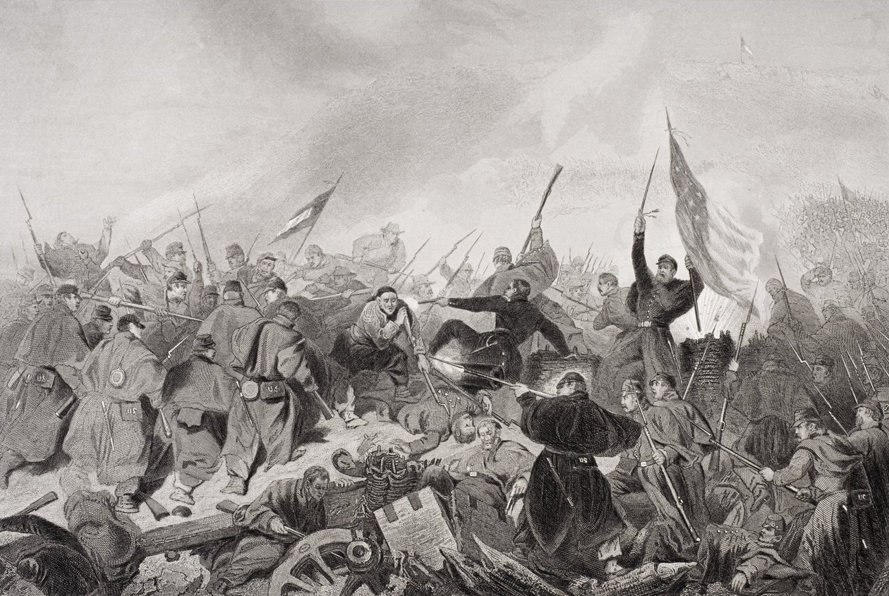 Indtagelsen af Fort Donelson, Dover, Tennessee 1862 af Alonzo Chappel
