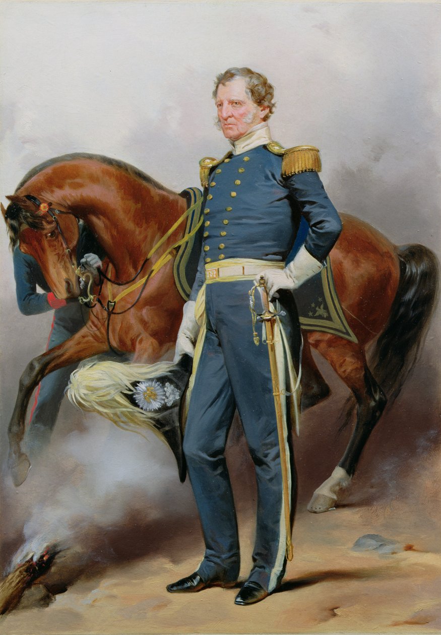 Winfield Scott (1786-1866), ca. 1850 (olie på mølleplade) af Alonzo Chappel