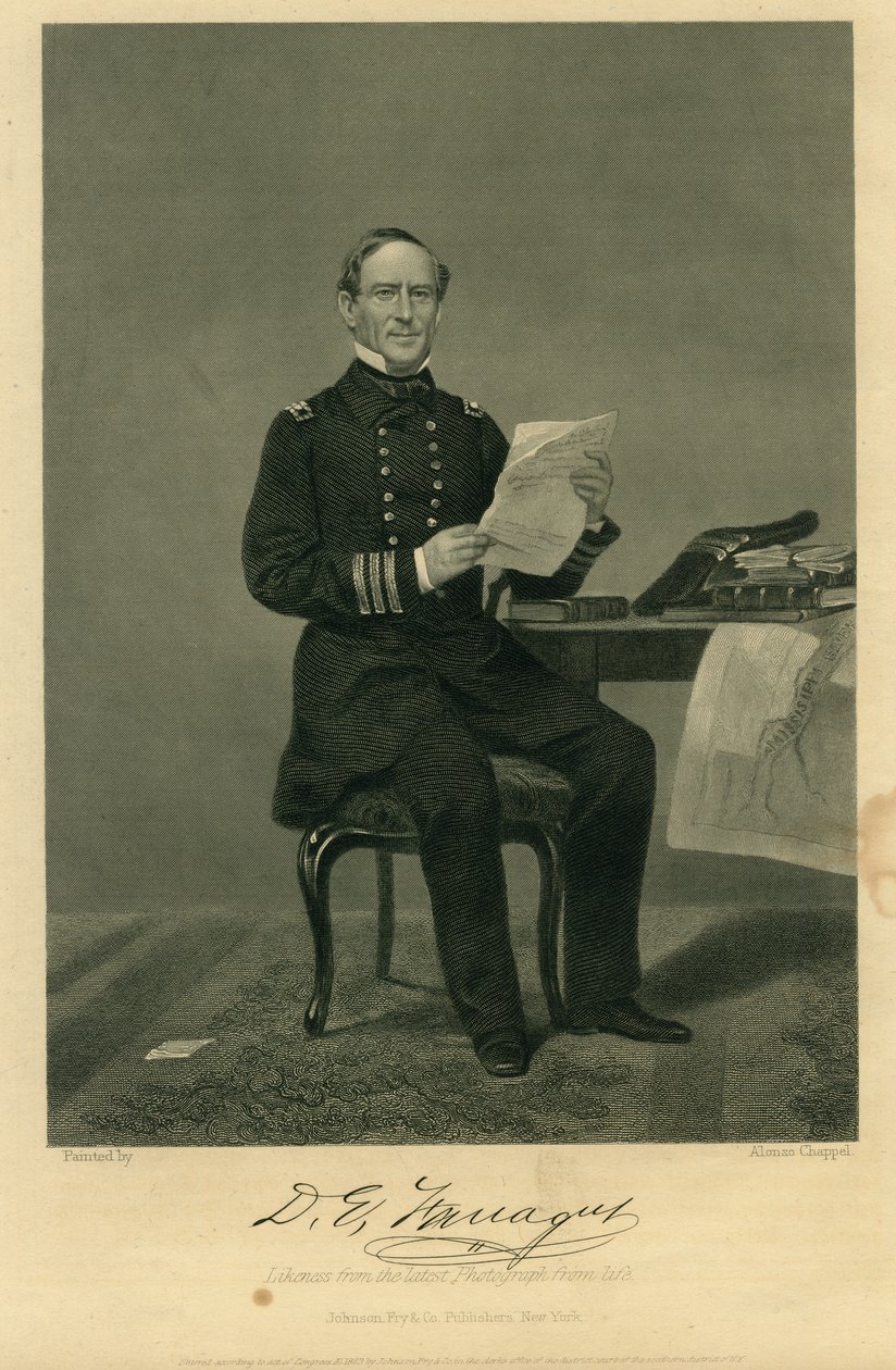 "Admiral David Farragut" (Unionen) af Alonzo Chappel