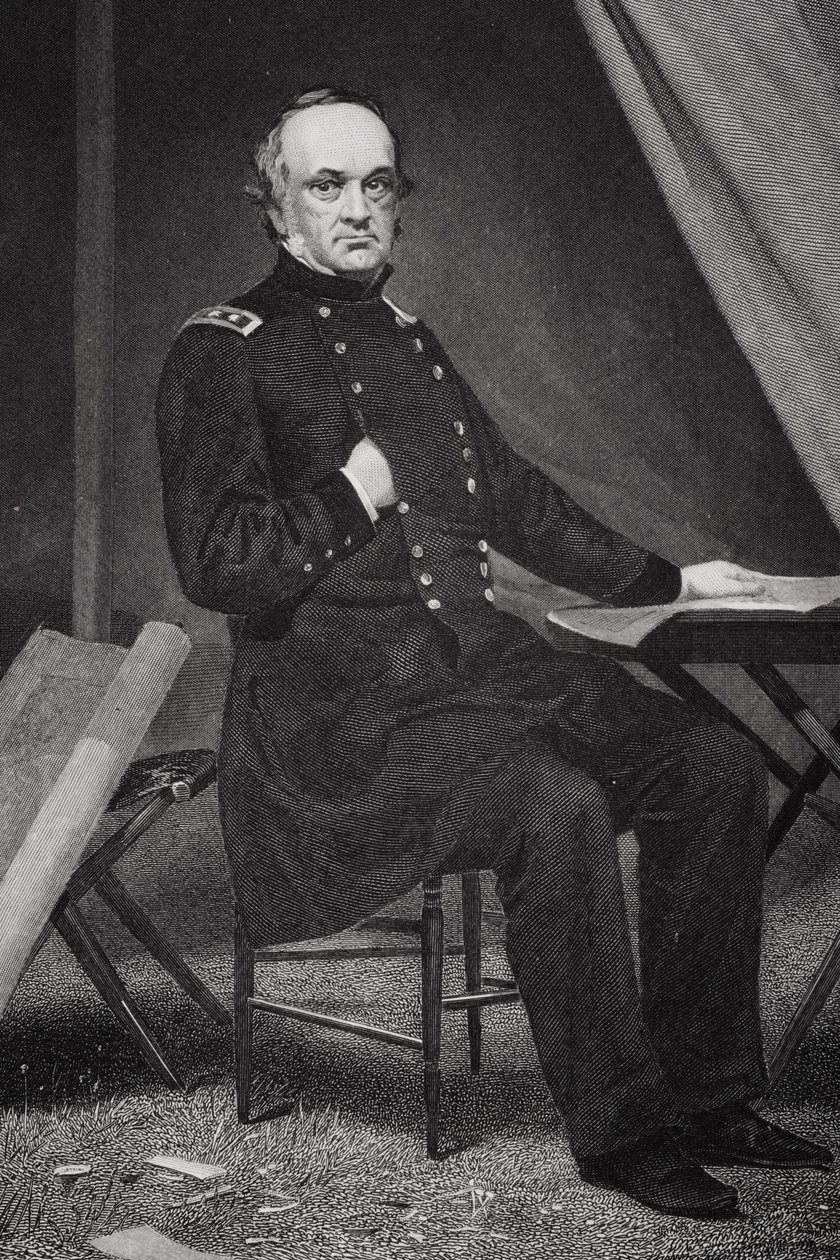 Portræt af Henry Wager Halleck (1815-72) af Alonzo Chappel
