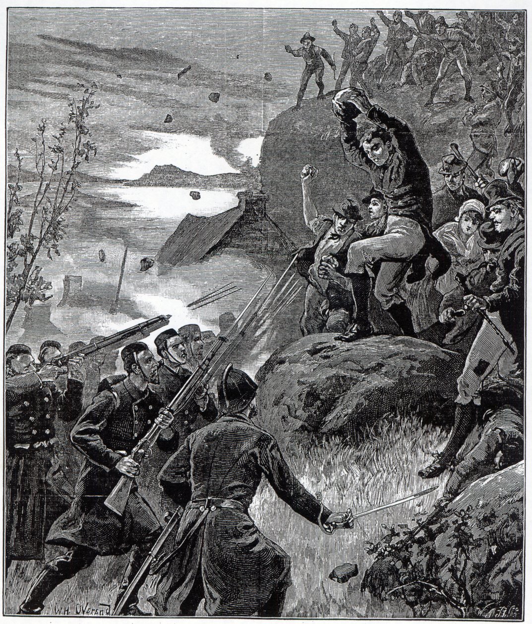Irlands tilstand: The Affray at Belmullet, County Mayo, fra "The Illustrated London News", 12. november 1881 af Aloysius O
