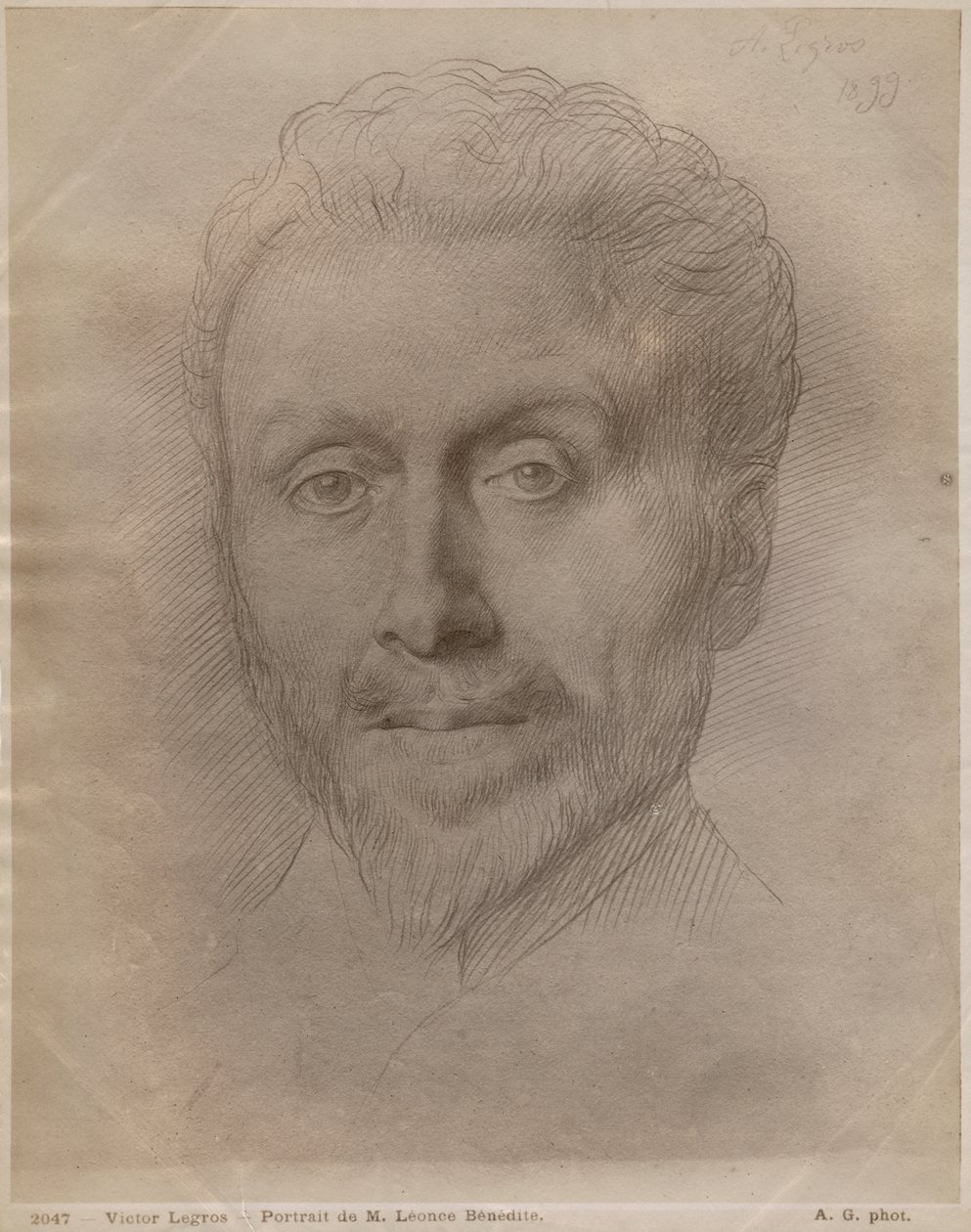 Leonce Benedite, 1899 (sølvpinte på papir) af Alphonse Legros