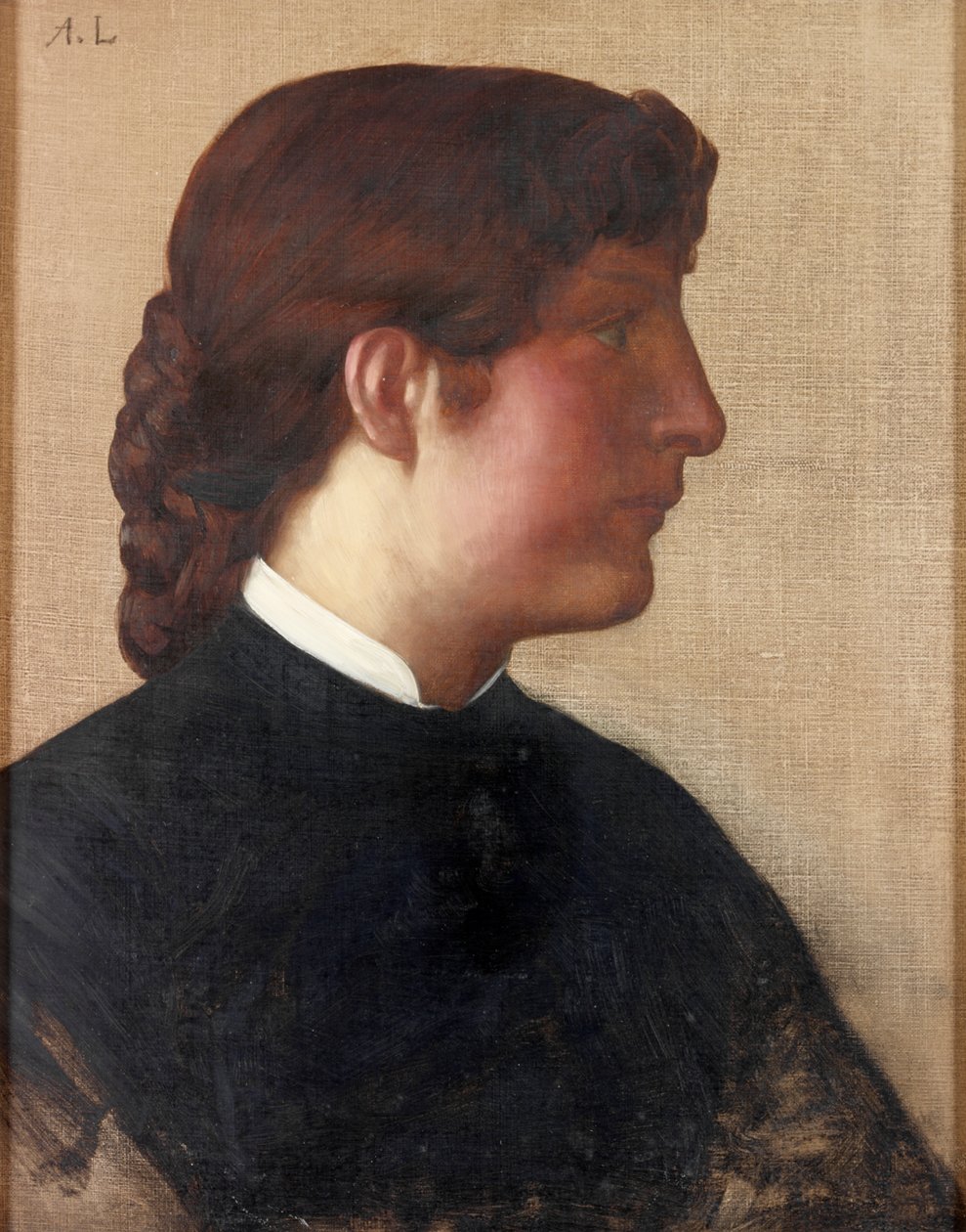 Portræt af en dame, ca. 1879 af Alphonse Legros