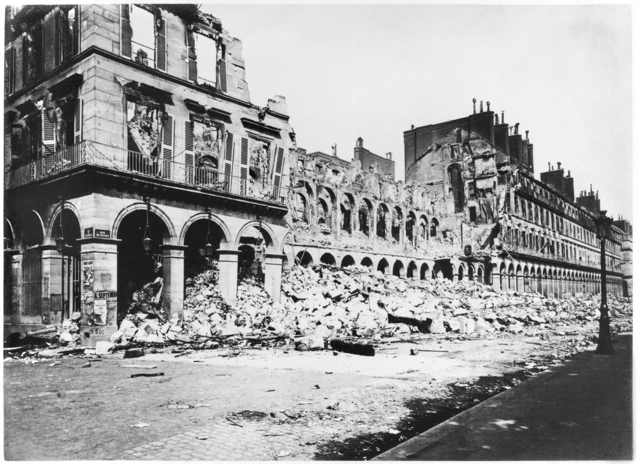 Kommunen i Paris, Rue de Rivoli, 1871 af Alphonse Liebert