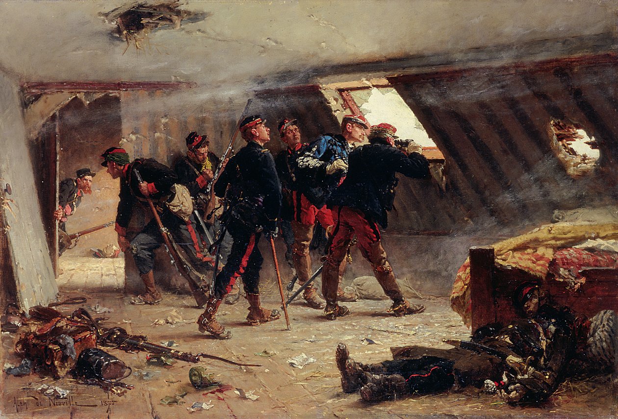 Episode fra den fransk-preussiske krig, 1875 af Alphonse Marie de Neuville