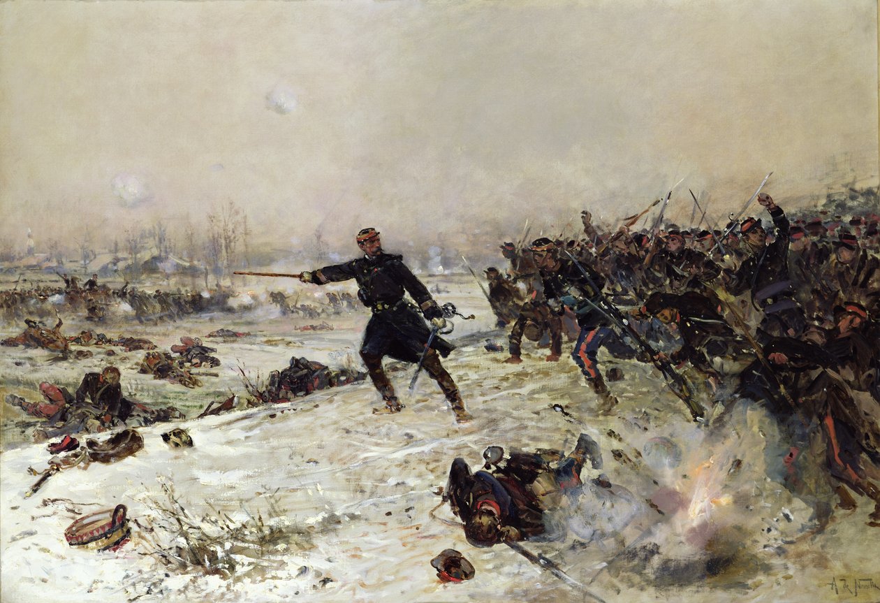 Episode af krigen i 1870, Slaget ved Chenebier, 16. januar 1871, 1882 af Alphonse Marie de Neuville