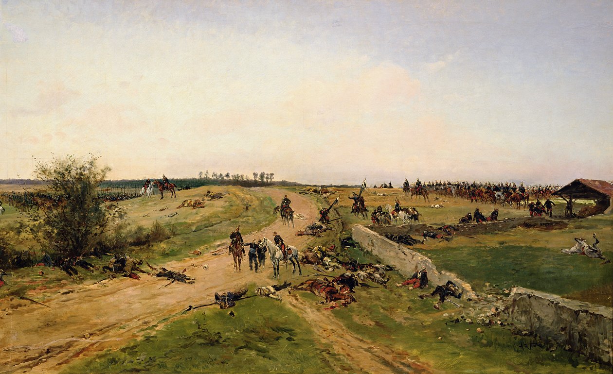 Scene fra den fransk-preussiske krig af Alphonse Marie de Neuville