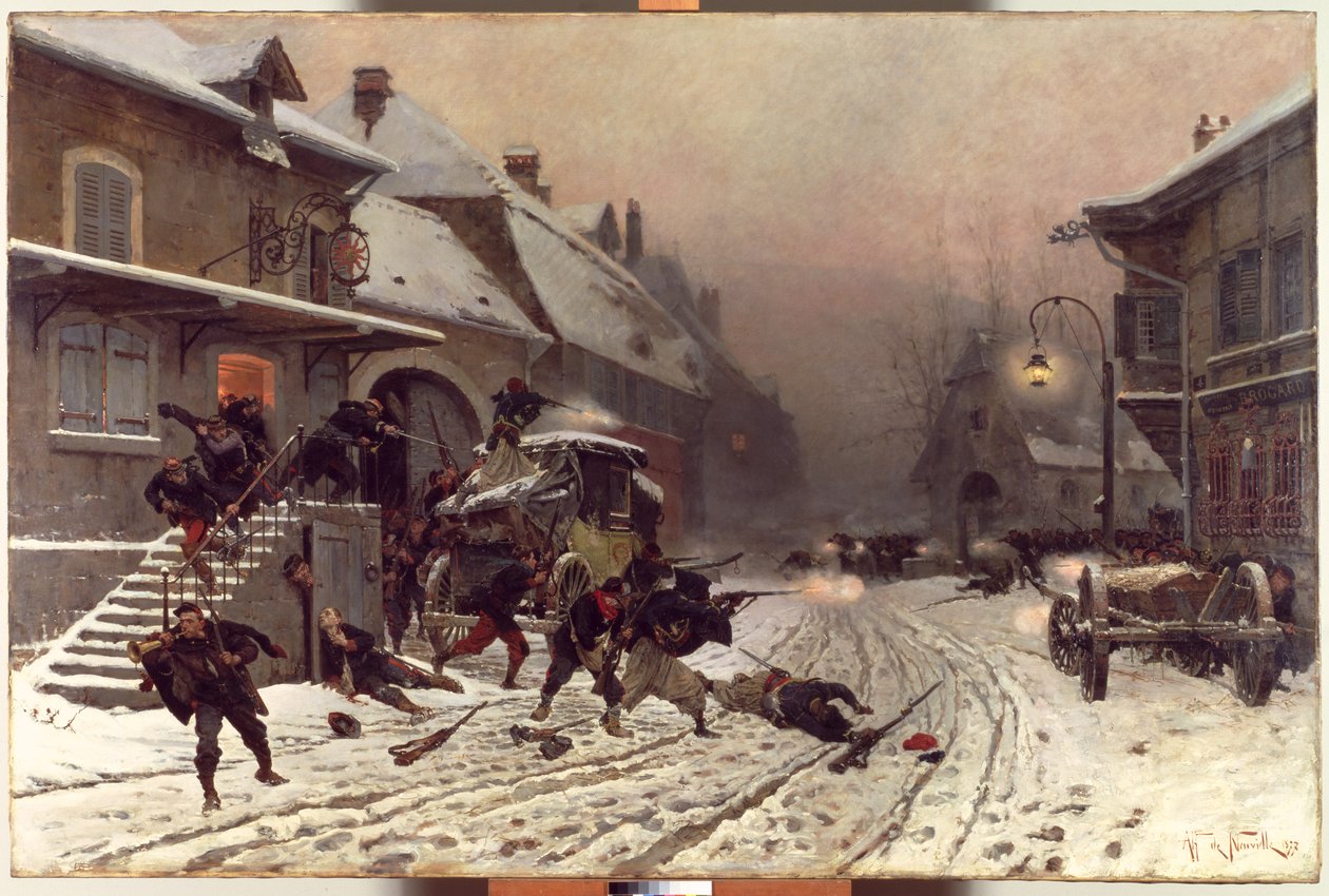 Angrebet ved daggry, 1877 af Alphonse Marie de Neuville