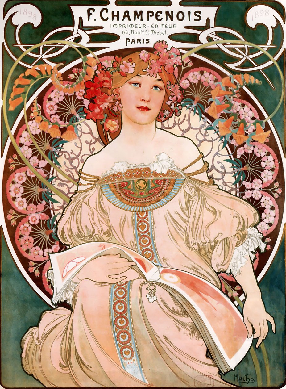 F. Champenois Printer-Editor af Alphonse Mucha