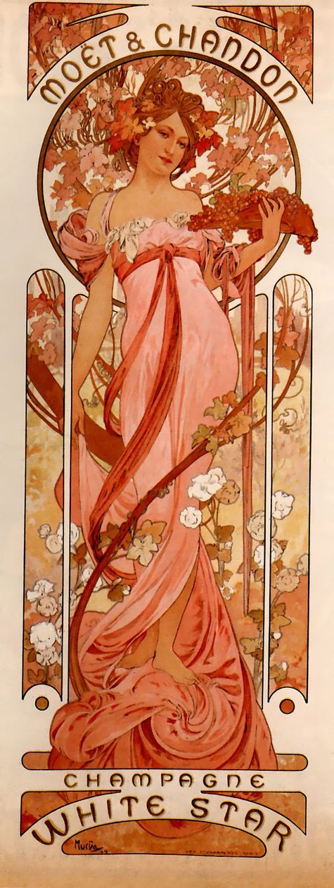 Moet & Chandon White Starn af Alphonse Mucha