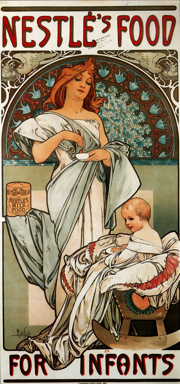 Nestles mad til spædbørn af Alphonse Mucha