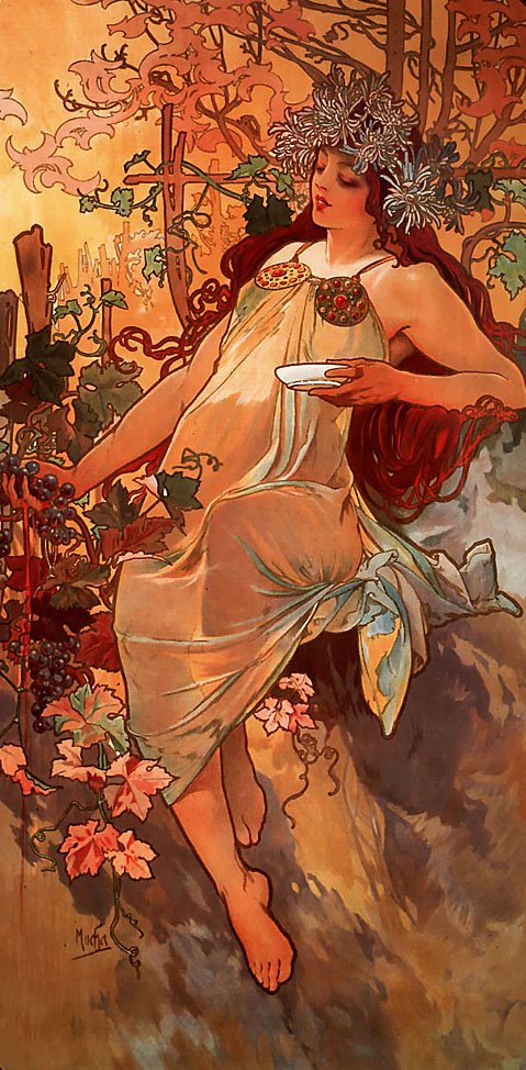Efterår af Alphonse Mucha