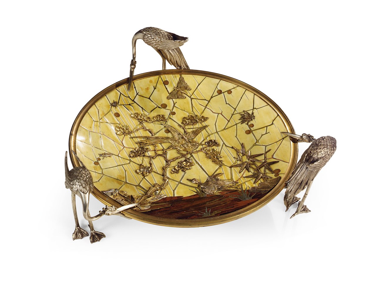 Kop (Tazza), intarsia af Ferdinand Duvinage, anden halvdel af det 19. århundrede (sølv og forgyldt bronze, elfenben og træ) (se også 476612) af Alphonse Gustave Giroux