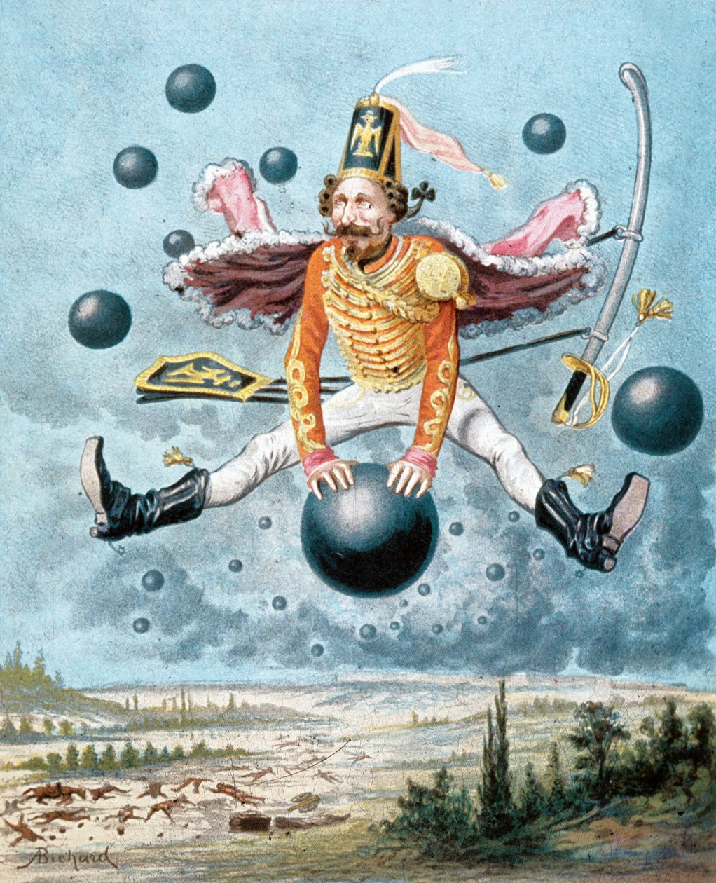 Baron Munchausens overraskende eventyr, illustration af Alphonse Adolphe Bichard (1879) af Alphonse Adolphe Bichard