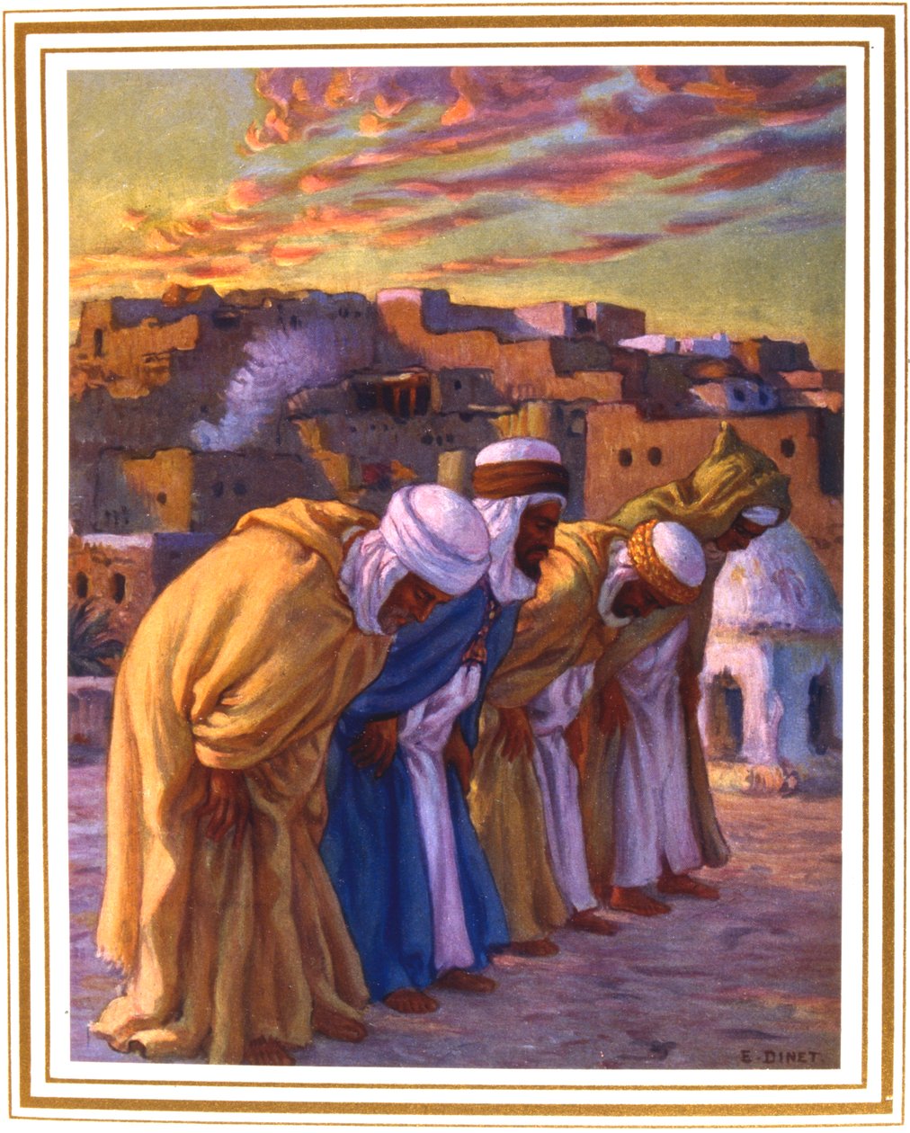El Rekaa eller Inclination The Prayer Prayer of Inclination, 1918 af Alphonse Etienne Dinet