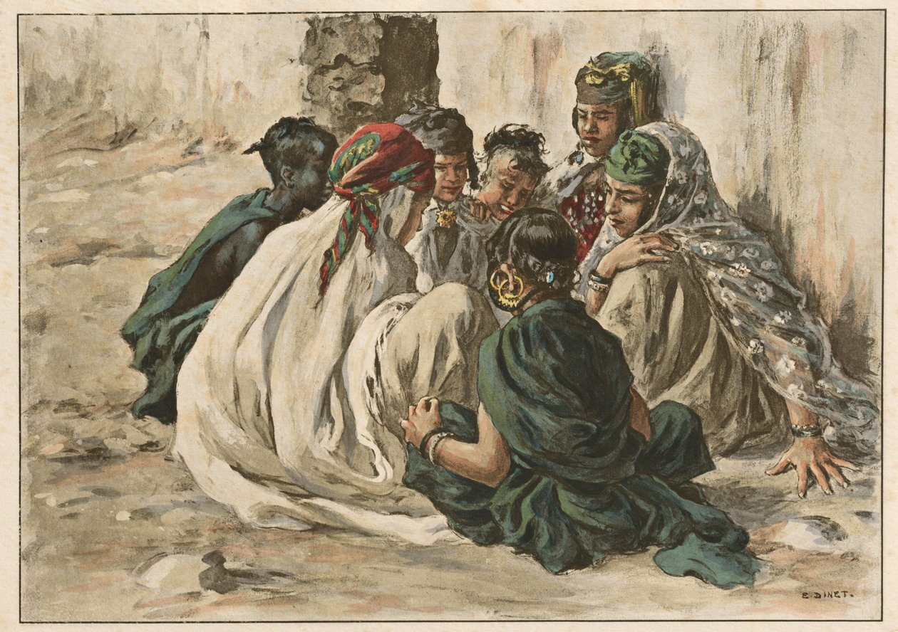 Pigespil i Laghouat, 1899. af Alphonse Etienne Dinet