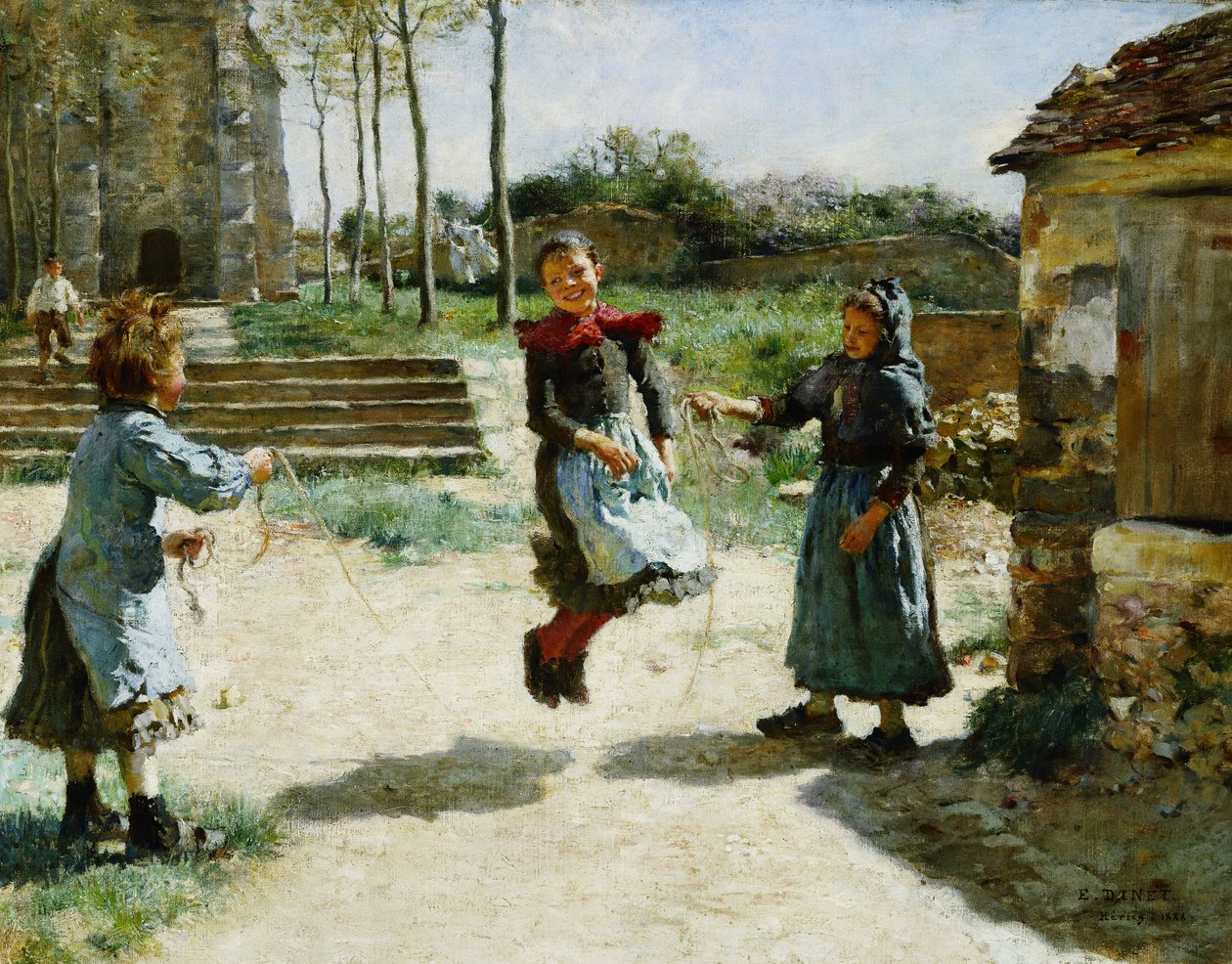 Små piger hoppereb; Kids hoppereb af Alphonse Etienne Dinet