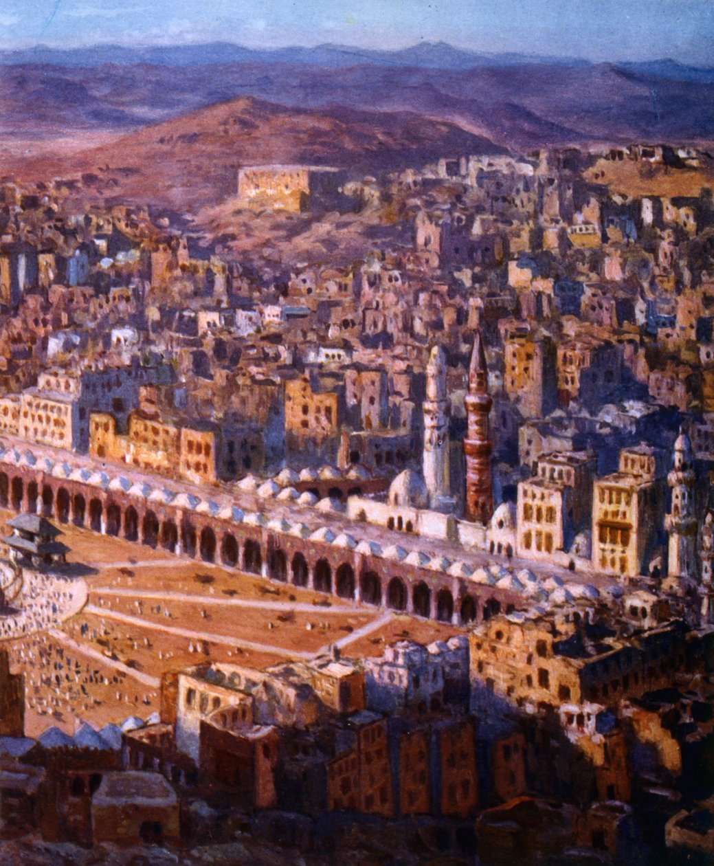 Udsigt over Mekka, 1918 af Alphonse Etienne Dinet