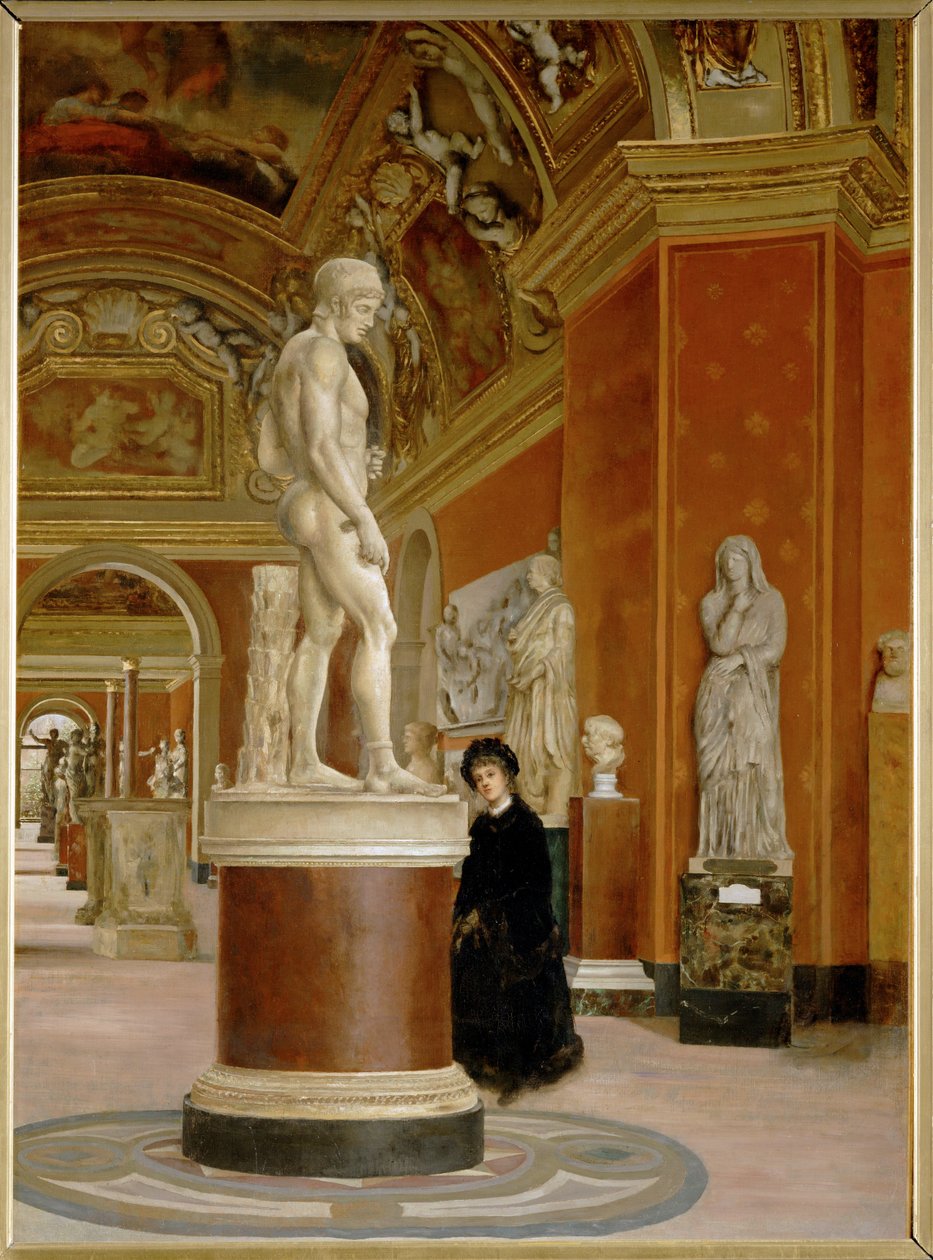 Udsigt over Mars-rotunden og Mecenas-salen på Louvre ... af Alphonse Hirsch