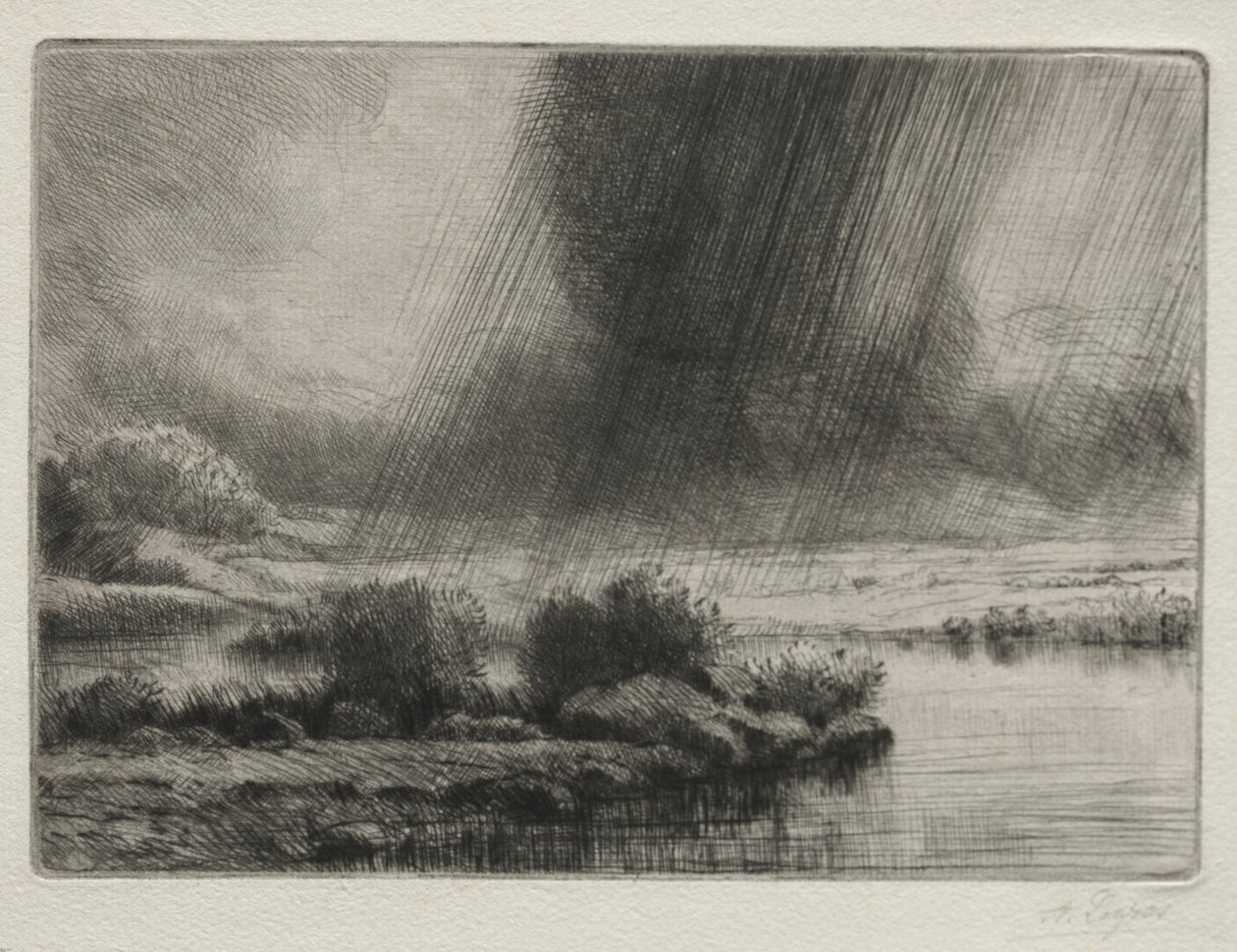 En storm. af Alphonse Legros