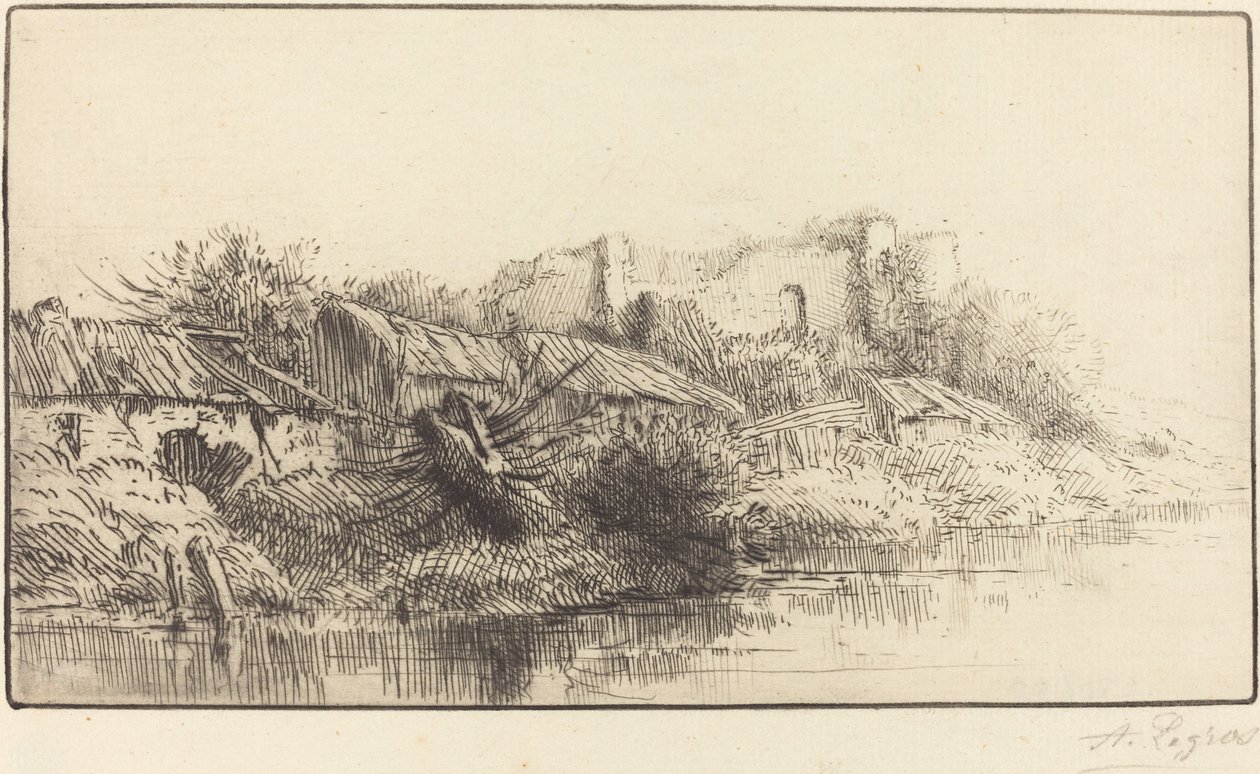Forladt landsby Le village abondonne. af Alphonse Legros