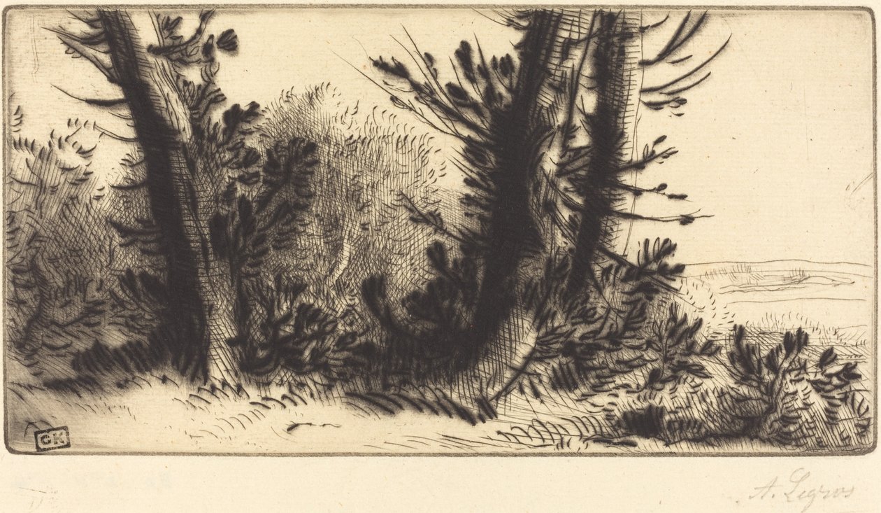 På tværs af landet (A travers champ) af Alphonse Legros