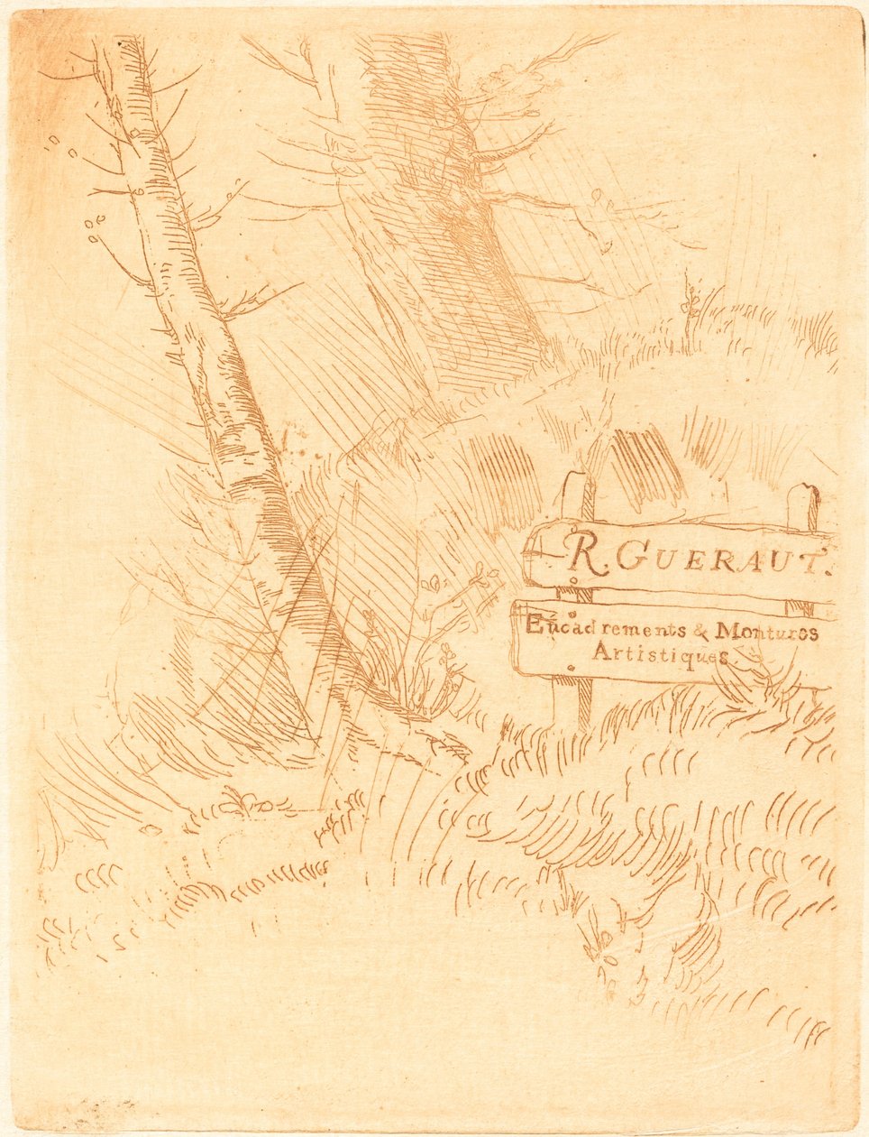 Adresse på R. Gueraut (Adresse de M.R. Gueraut) af Alphonse Legros