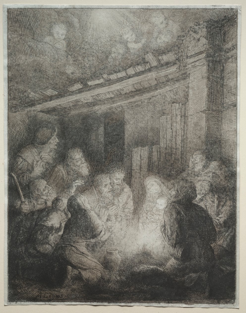 Tilbedelse af hyrderne. af Alphonse Legros