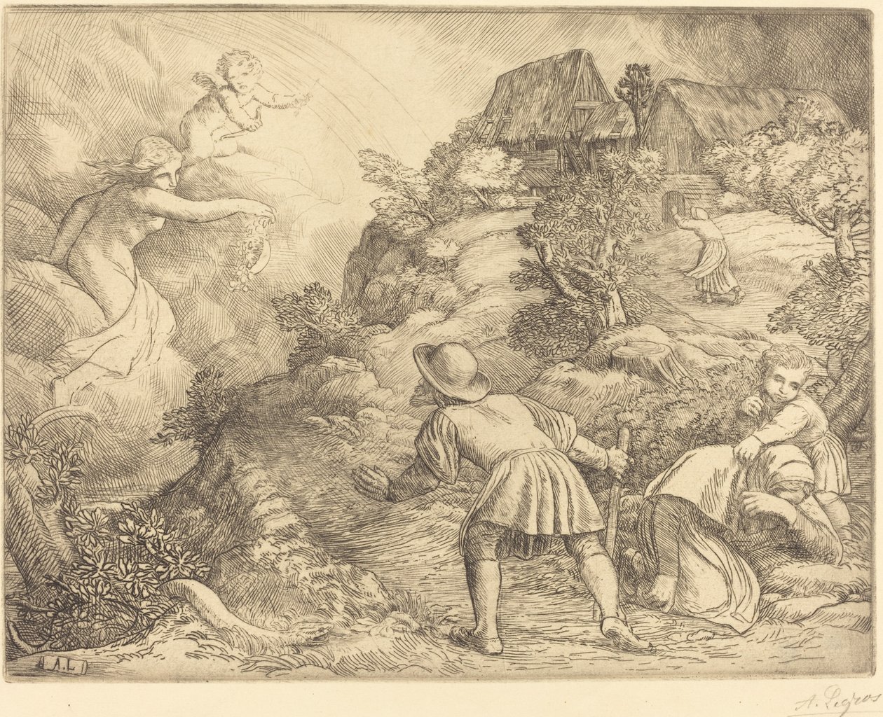 Allegori om bonden og formuen af Alphonse Legros