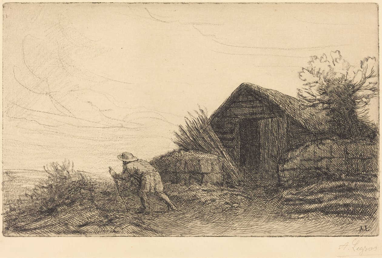 Langs toppen af bakken af Alphonse Legros