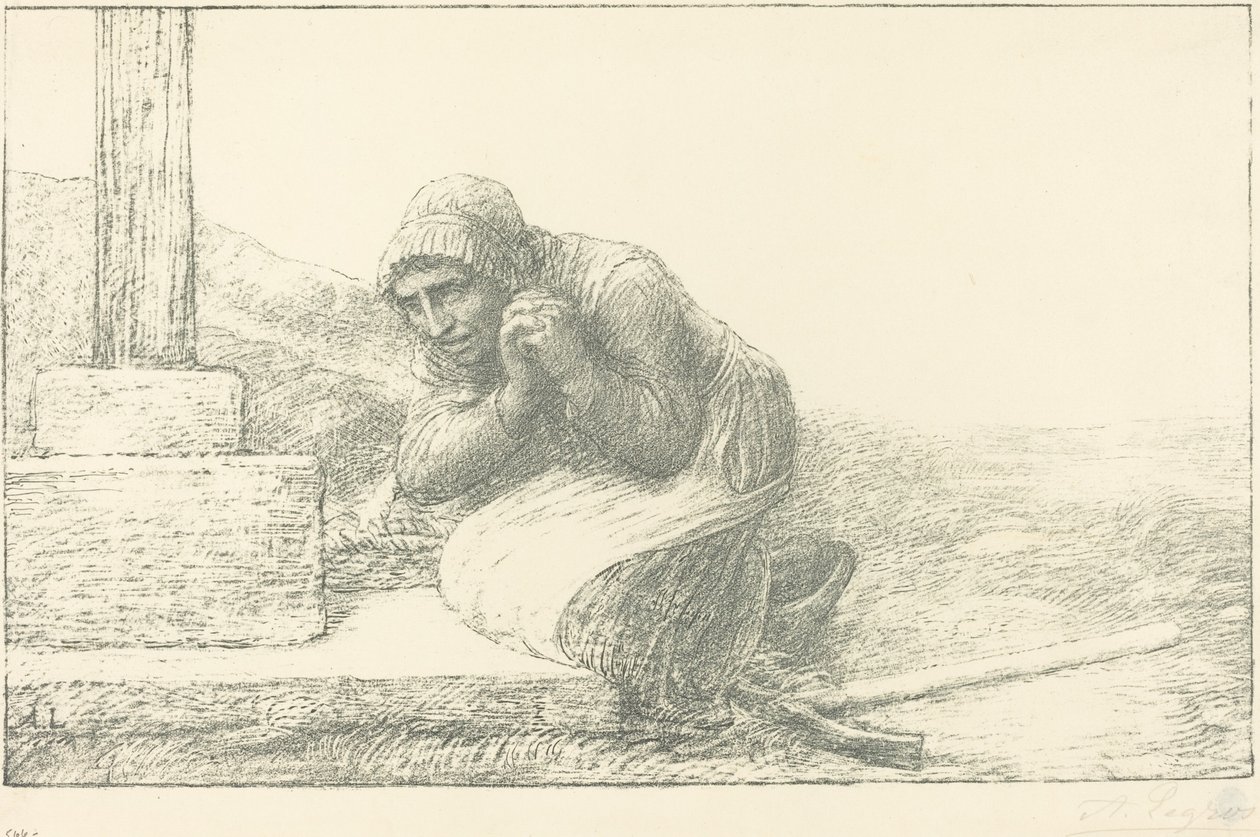 Ved foden af korset (Au pied de la croix) af Alphonse Legros