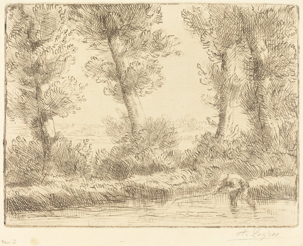 Banks of the Liane (Les bords de la Liane) af Alphonse Legros