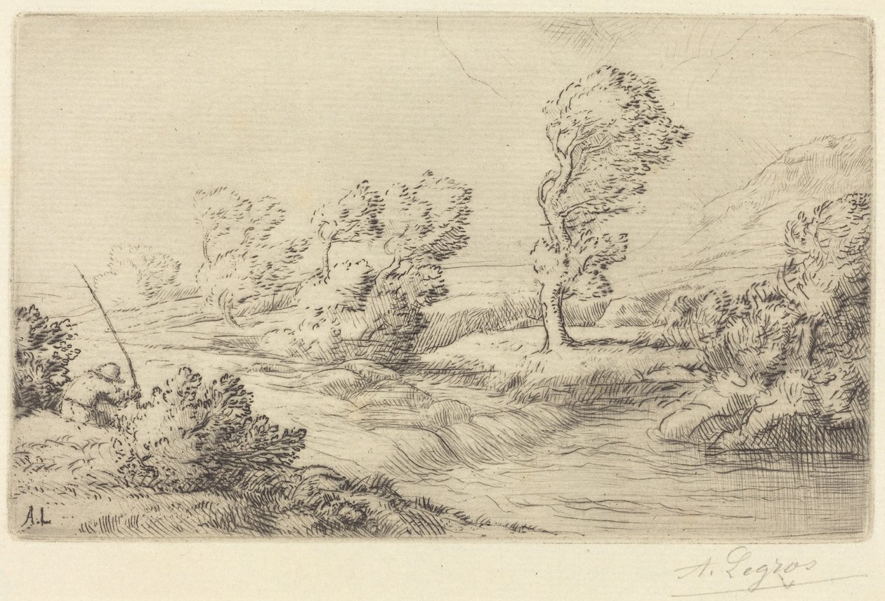 Banks of the Marne (Marne Board) af Alphonse Legros