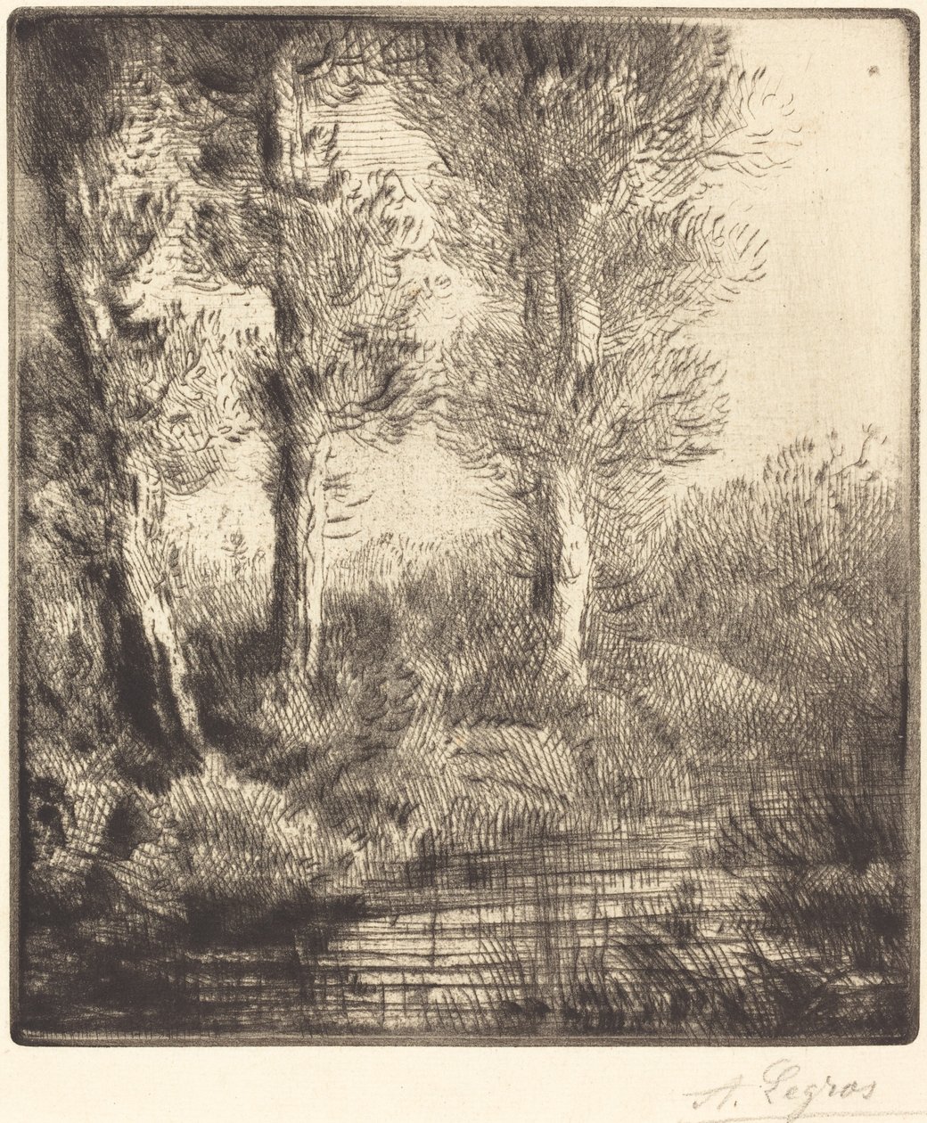 Saint-Pre-bredden (Rive du Saint-Pre) af Alphonse Legros