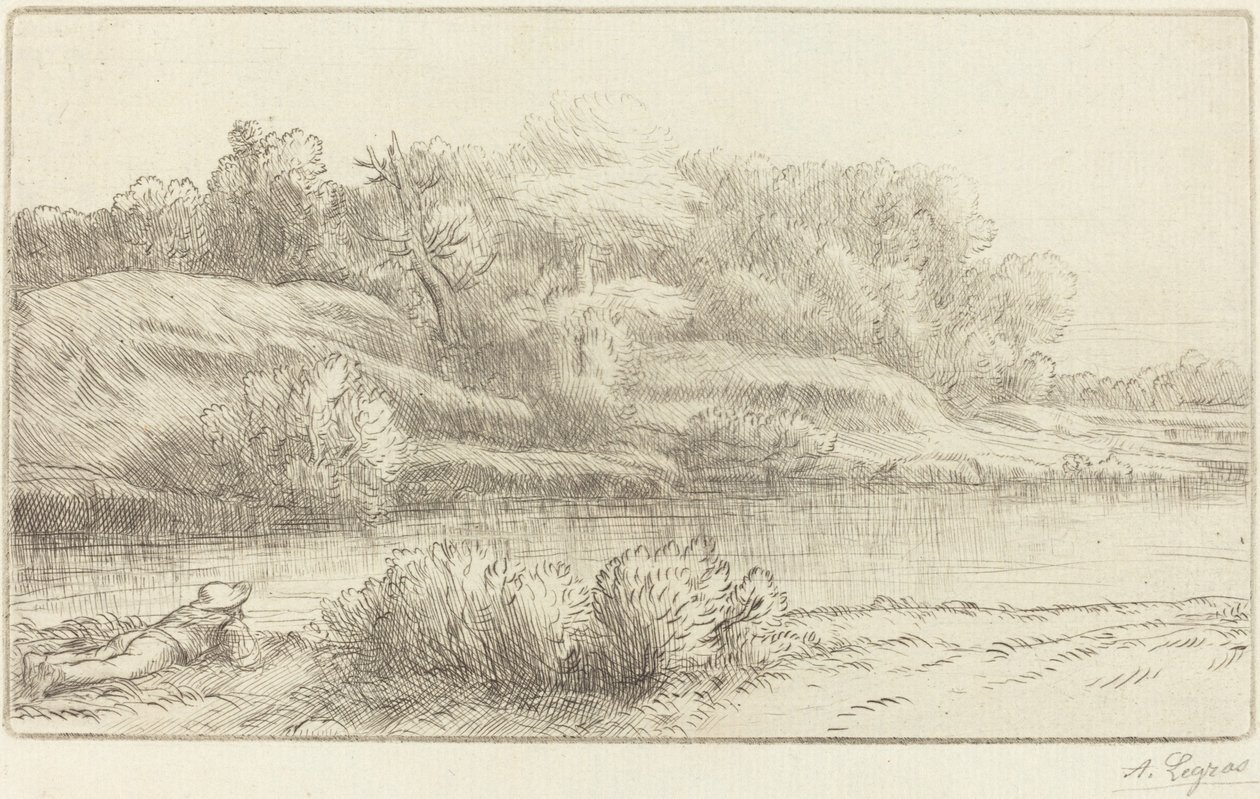 Venelles bredder Kanten af ​​Venelle. af Alphonse Legros