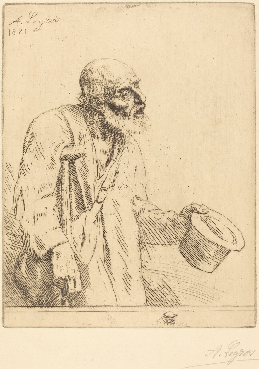 Beggar (Tiggeren) af Alphonse Legros