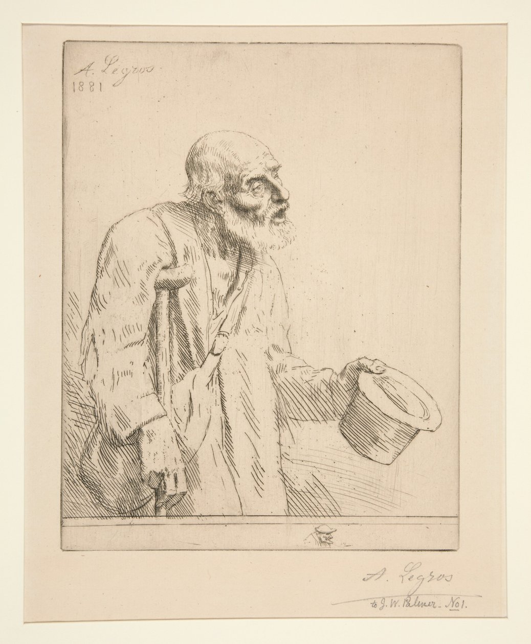 Tigger med krykker af Alphonse Legros
