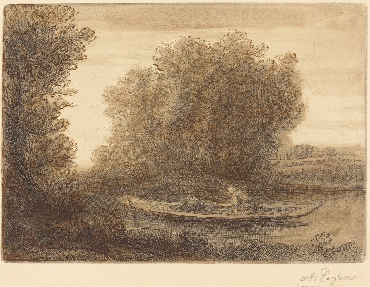 Flodkrøningen (Un coin de riviere) af Alphonse Legros