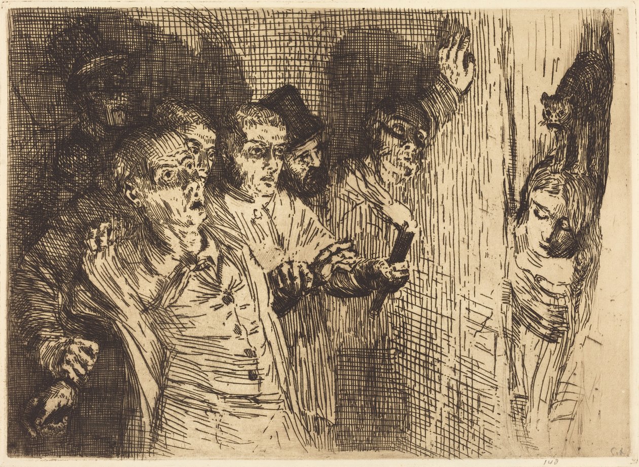 Black Cat (Den sorte kat) af Alphonse Legros