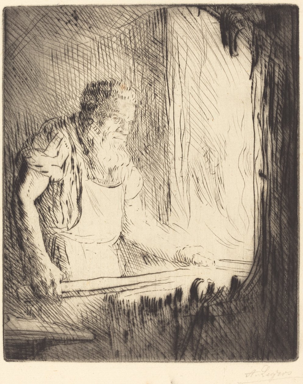 Smed (Le forgeron) af Alphonse Legros