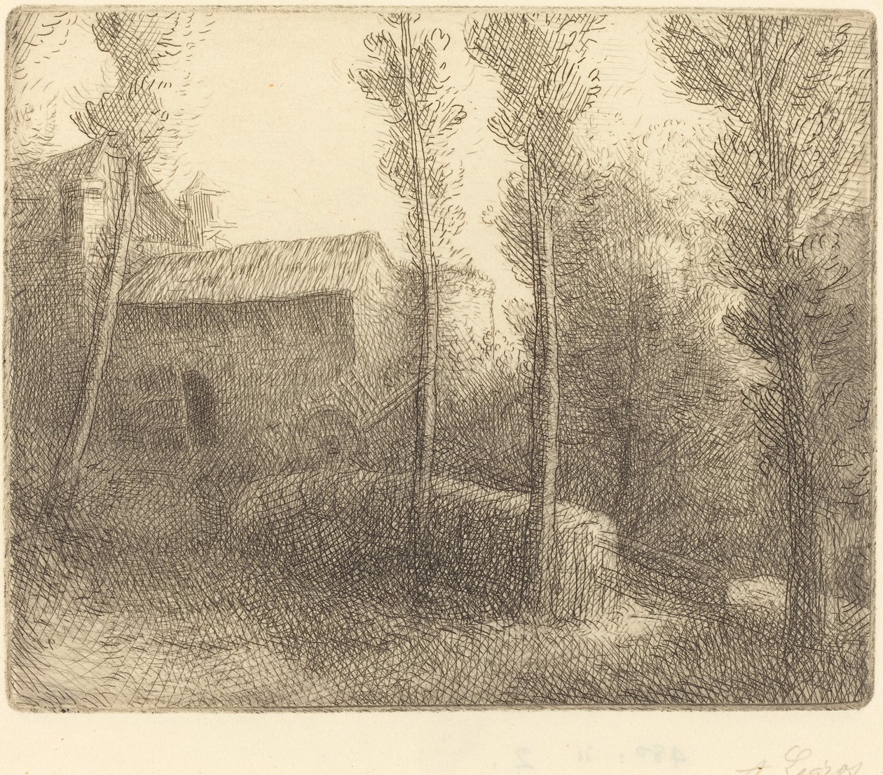 Bro ved møllen (Le pont du moulin) af Alphonse Legros