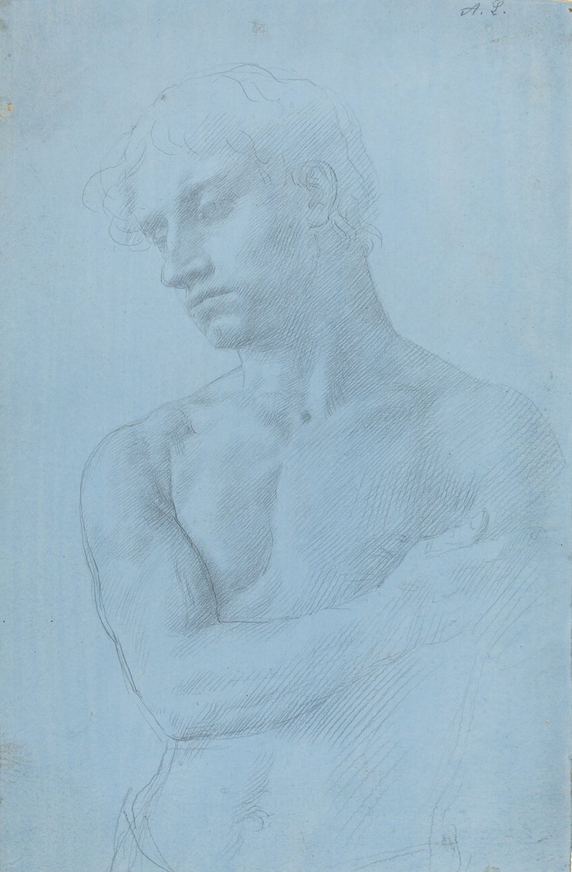 Buste af nøgen mand. af Alphonse Legros
