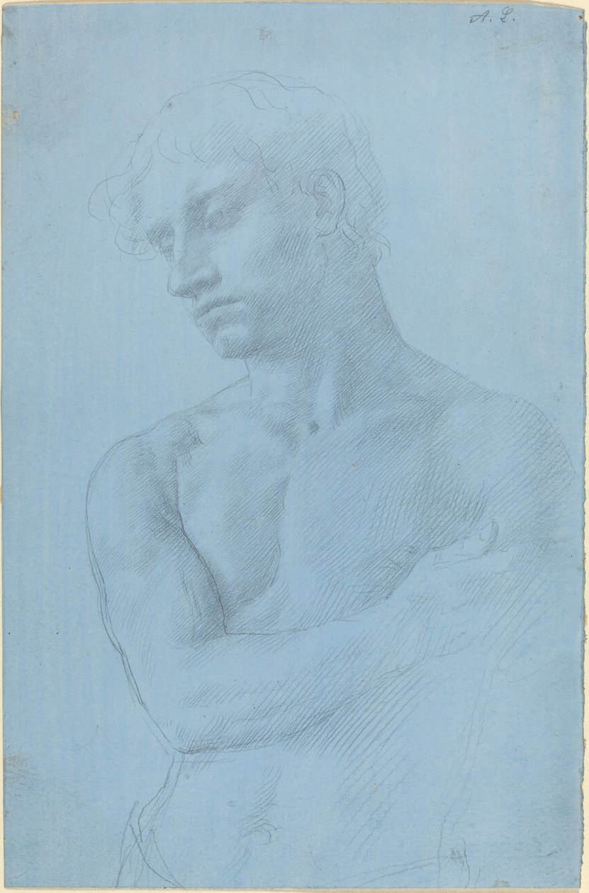 Buste af nøgen mand af Alphonse Legros
