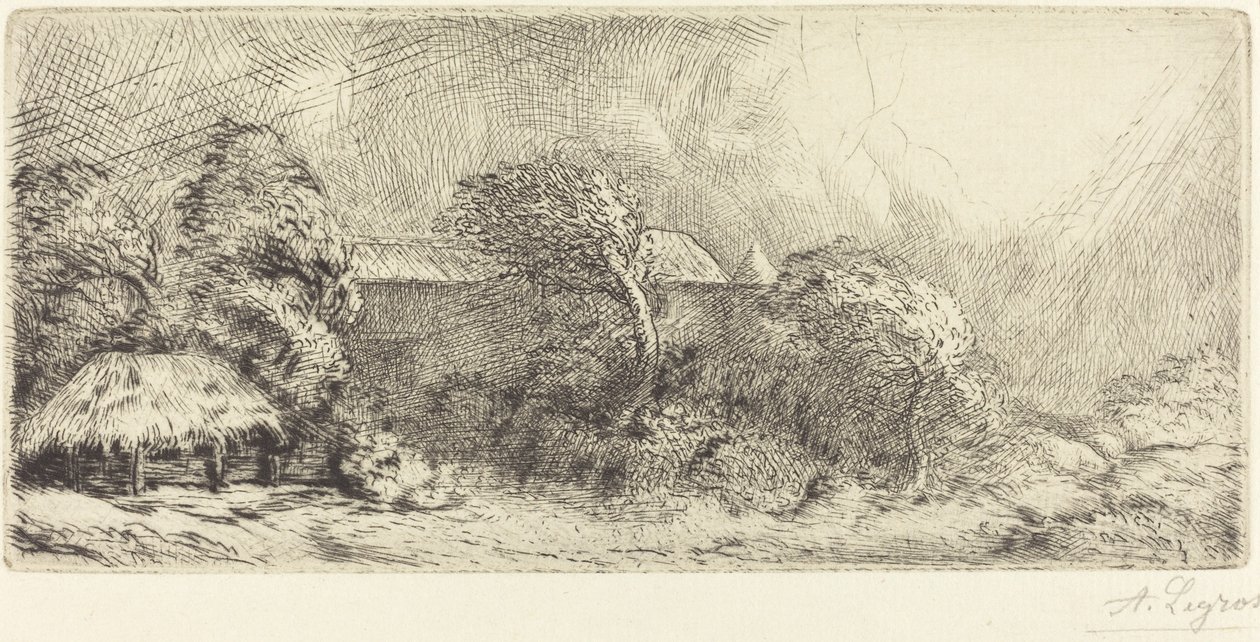 Chailli set i en storm af Alphonse Legros